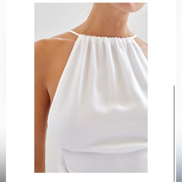 Anthropologie Cloth & Stone White tie back tank top - Picture 3 of 3